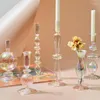 Titulares de vela Iridescente Raiic Decor Decor de Natal Dining Dining GlassnBow Nórdico Vaso Flor Flor Home Nord