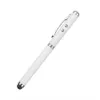 Bunte, langlebige 4-in-1-Laserpointer, LED-Taschenlampe, Touchscreen-Stift, Kugelschreiber für universelle Smartphones, Tablets, Stifte