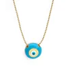 S3241 Luckey Turkish Evil Eye Charm Pendant Necklace For Women Enamel Blue Eyes Necklaces