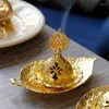 Ароматные лампы европейский стиль горелка с благовонием золотой металл арабские творческие роскошные горелки.