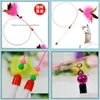 Cat Toys Funny Cat Toy Elastic Wire Stick Interactive Training Colorf Beads Bells Feathers Drop Delivery 2021 Home Garden Pet Supplies DHHFK