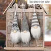 Dekoracje świąteczne 3PCS Forest Old Man Mini Doll Tree Wiselant Dekoracja dla domu gnome dzieci 2024 rok prezenty