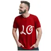 Męskie koszule 2022 Summer Men Women Walentynki List wydrukowany O-Neck Casual Tees Tops Streetwear Owwony koszulki Camiseta#35