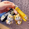 Key Women Bag Pendant Shiba Inu Keychain Keyfob Gift Creative Dog Animals Accessories Cute Cartoon Pattern PVC Keyring 1008