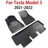 Alfombrilla antideslizante impermeable para coche Tesla Model 3 2021 2022, accesorios modificados de TPE para coche, almohadilla especial para pie completamente rodeada H220415