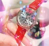 Reloj de lujo para mujer con forma de estrella en forma de corazón Reloj de correa de cuero genuino Reloj de cuarzo Movimiento importado Clásico Diamantes a prueba de agua Regalos Relojes de pulsera Montre de Luxe