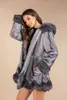 Women coat Winter Outdoor warmth multicolor hooded Faux Fox Fur coats medium and long jacket Casual fashion street thanksgiving gift long sleeve jackets size S-6XL