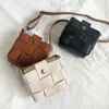 Akşam çantaları moda çocuk kızlar küçük omuz çantası para çanta kadınlar için kadın seyahat crossbody örgü mini pu deri