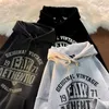 Sweats à capuche de femmes Sweats Sweet Hooded Men and Women Femmes Automne Hiver Loose Tops American Retro Alphabet Print Jacket Couples Wear Ins 221008