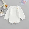 Rompers Baby Romper Autumn Recém -nascido de manga longa de lã de lã de malha de malhas menino menino roupas macias roupas j220922