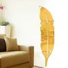 Mirrors Feather 3D Mirror Wall Sticker Fashion Diy Plume Decal Acrylic Mural Decor Wallpaper Room Art Home