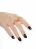 Pierścienie klastra 925 Sterling Silver Smooth Ball Otwarta pierścień Nieregularny indeks mody Prezent dla kobiety
