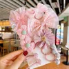 10pcs/set tatlı kızlar scrunchies lastik bant dantel çiçek yay elastik saç bantları sevimli top saç halkası çocuklar bebek saç aksesuarları