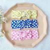 3 pièces/ensemble mignon treillis bébé bandeau pour filles fleur arcs infantile nouveau-né bandeau en Nylon doux élastique bébé cheveux accessoires