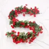 Decorative Flowers 180cm Rose Vine 69/16 Head Artificial Wreath Wedding Home Room Decoration Garden Arch DIY