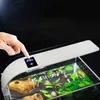 Oświetlenie akwariów Slim Aquarium Waterproof LED Waterproof Tank Tank na lampie Oświetlenie Oświetlenie Białe niebieskie światło 220V Wyświetlacz temperatury 36 2201007