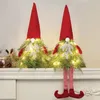 Decorazioni natalizie Ornamenti per bambole di Babbo Natale con luci che illuminano la decorazione natalizia del goblin nano della foresta del vecchio senza volto