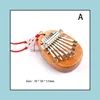 Inne domowe sundries 8 Keys Mini Kalimba Thumb Piano Pedent Ceyboard Creatant MAHOGANY Drewniane pudełko muzyczne Dobre Drop Dhtba