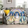 Deken Jezus Maagd Maria Flanel Super Soft Fleece Throw voor slaapkamer bank bank cadeau 221007