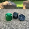 Herb Grinder mini épices en métal avec receveur de pollen 63 mm 4 pièces dents pointues en aluminium en aluminium tabac accessoires pour fumer peut personnaliser le logo propre