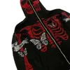 Мужские толстовок толстовок Harajuku Vintage Gothic Graphic Punk Fork Рубашка Top Женщины хлопок черные топа