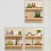 Półki łazienkowe stojak na ścianę prysznicowa pokój toaletowy szampon szampon kosmetyczny kuchnia wielofunkcyjne stałe drewno 221007