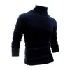 Maglioni da uomo Camicia da uomo Tinta unita Maniche lunghe Slim Fit Traspirante Maglione di base Collo a mezza altezza Elastico Antirestringimento Autunno Top Abbigliamento interno 221007