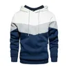 Męskie bluzy bluzy męskie patchwork z kapturem bluzy bluzy odzież odzież swobodna luźna polarowa ciepła uliczna odzież męska moda jesień sportów zimowych 221008