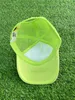 Fashion Designer Fluorescent Green Ball Caps Casual Letter Curved Brim Baseball Cap Fashion Letters Graffiti Hat2845