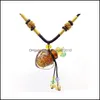 Hanger kettingen kalebal hanger kettingen colorf glas etherische oliedij hart ketting sieraden valentijnsdag cadeau voor mannen w dhhda