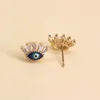 S3243 Fashion Jewelry Turkish Retro Evil Eye Stud örhängen för kvinnor zirkonögonfransblå ögon örhängen