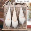 Decoraciones navideñas 3pcs bosque viejo hombre mini muñeco colgante de árboles de Navidad decoración de Navidad para niños gnome niños 2024 años regalos