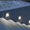 Vägglampa LED trapplig ljus infälld vattentät utomhusstegskorridor fotljus dekoration sovrum natt