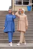 Etnische kleding moslim tweedelig set vrouwen ramadan veter abaya kalkoen dubai hijab gebedsjurk brede been broek kaftan marokkaanse kleding 221007