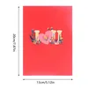 Cartes de voeux Impression de cartes 3D Love Blessing Paper Heart Flower -up Valentine's Day I You Carving