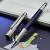 الترويج Petit Prince Blue and Silver Ballpoint Pen / Roller Ball Pens رائعة المكتب قرطاسية 0.7 ملم أقلام الحبر لهدية عيد الميلاد لا صندوق