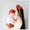 Hair Accessories 2pcs/set Mother And Baby Headband Girls Big Bow Stretch Turban Knot Head Wraps Mom &