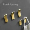 Hooks Rails Black Robe Wall Towel for Bathroom Coat Rustproof Hanger Clothes Hangers Kitchen Hardware 221007