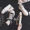 Boots Girls Canvas Shoes for Women Sneakers Student Summer Fashion wiith Rainbow Sole Woman High-top Casual 221007