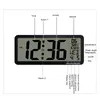 Wall Clocks 14.5Inch Large Digital Clock Electronic Alarm For Bedroom Decor With Time/Calendar/Temperature Display