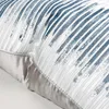 枕の高精度のジャキュードケースライトラグジュアリーブルーとホワイトストライプカバー30x50/45x45/50x50cmソファベッドの家の装飾