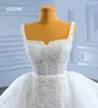 Suknia ślubna syreny ukochana u-drock z koralikami katedral królewski pociąg luksusowy biały 222200