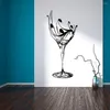 Wall Stickers SPRING PARK Wine Glass Movable Waterproof Living Room Bedroom Decals Home Decoration Art KT09