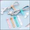 Other Household Sundries 4 Pieces Sile Strap Anti-Lost Earphone Storage Soft Tape Data Strap Organizer Winder Drop Delivery 2021 Home Dhthr