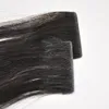 Factory Price Wholesale Russian European Remy Tape Hair Extensions 2.5gram pc & 60pcs Lot Natural Thickness Black color 1#