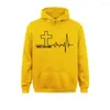 Sudaderas con capucha para hombre Christ Lives Here Cross Heartbeat Christian Jesus Faith Inspirational Sudadera con capucha para hombre Traje masculino Ropa deportiva