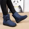 Laarzen sneeuw dames bont dames schoenen glijden op platform dames casual waterdichte enkel pluche winter botas mujer 221007