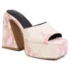 Sandals Karin Dropship Great Quality 2022 Summer Platform Woman Mules Shoes High Heeled Women's Slipper Fashion Comfy
