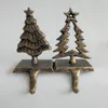Рождественские украшения чугун декоративное держатель чулок деревьев твердый для дома
