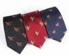 Bow Ties Ricnais Cartton Animal Mens 7 cm jedwabny Jacquard Weave Tie